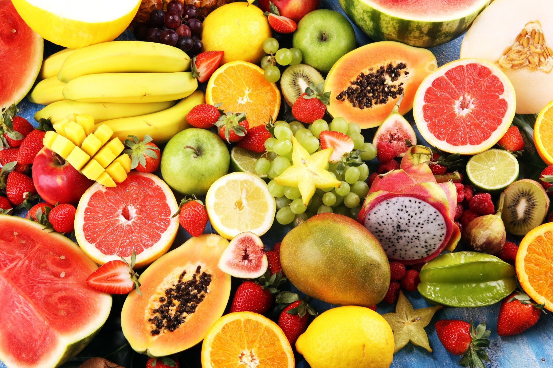 Mixed tropical fruits