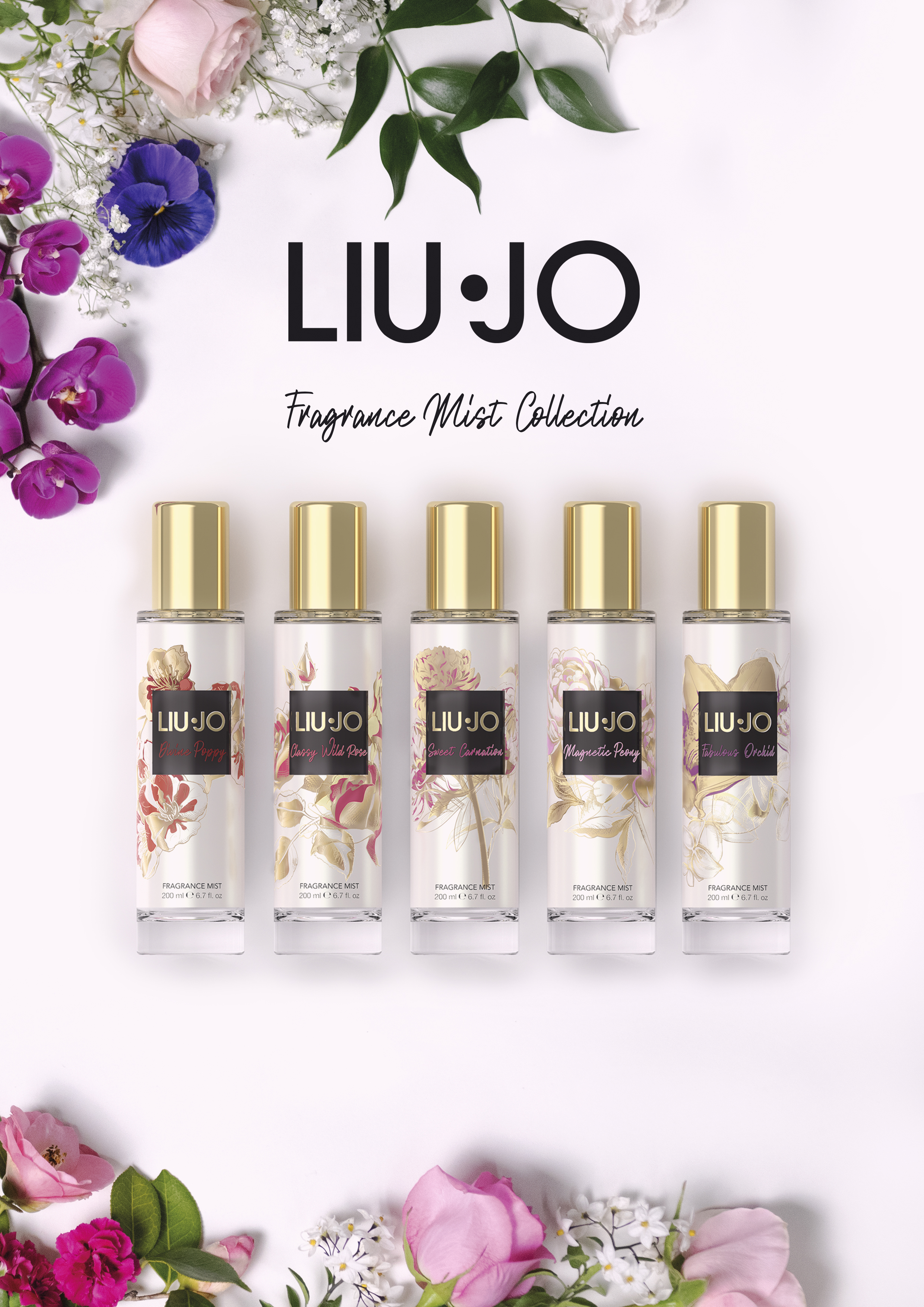 béisbol Perfecto Química Liu Jo Fabulous Orchid & Sweet Carnation Body Mists ~ New Fragrances