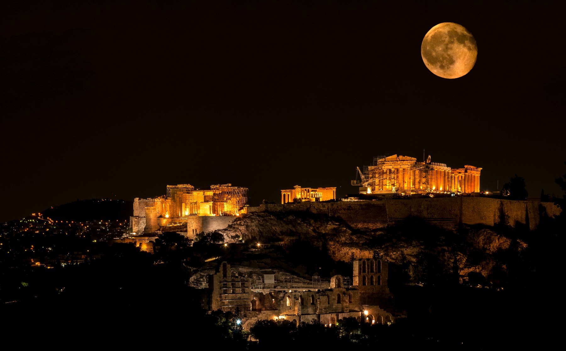 The Acropolis by night 