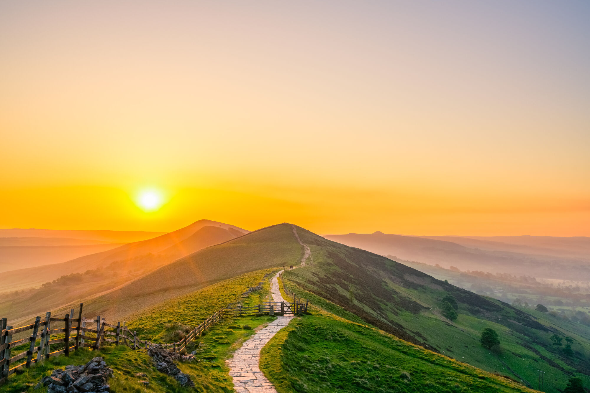 walking path in the mountains