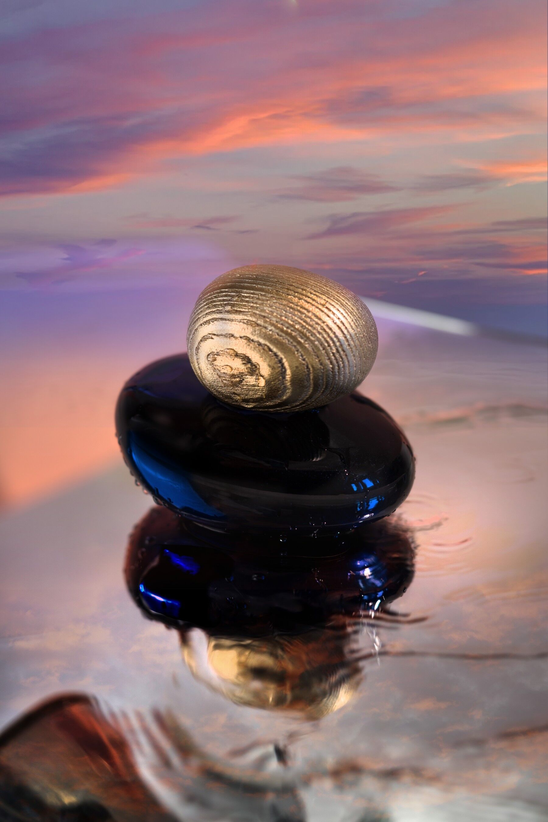 A 50ml bottle of Tulaytulah Obscur against a sunset