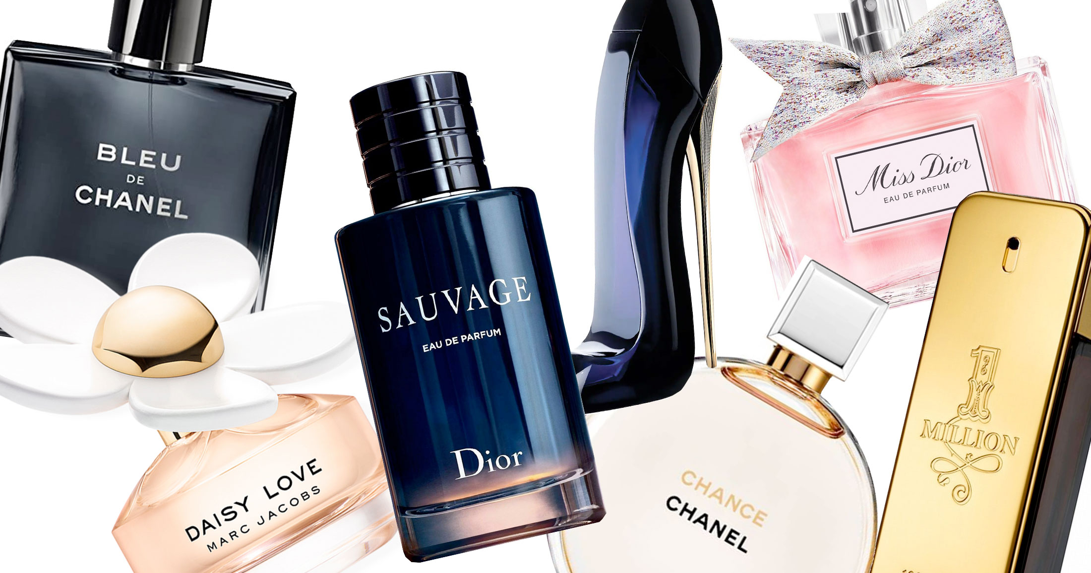3 Mens Perfumes  212 VIP Black Sauvage Dior and Bleu De Chanel