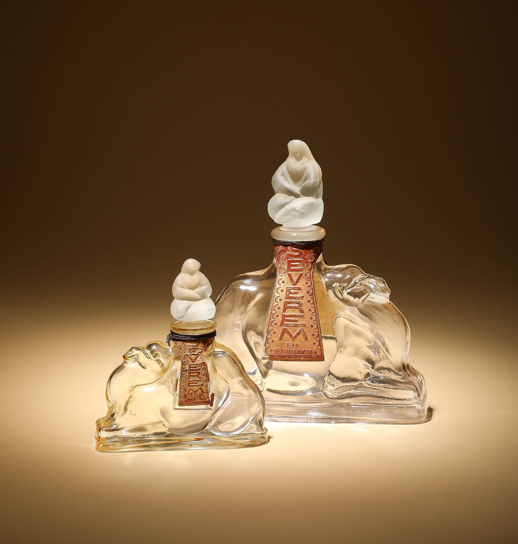 Czech monkey perfume bottle circa 1930 designed by Heinrich Hoffmann
