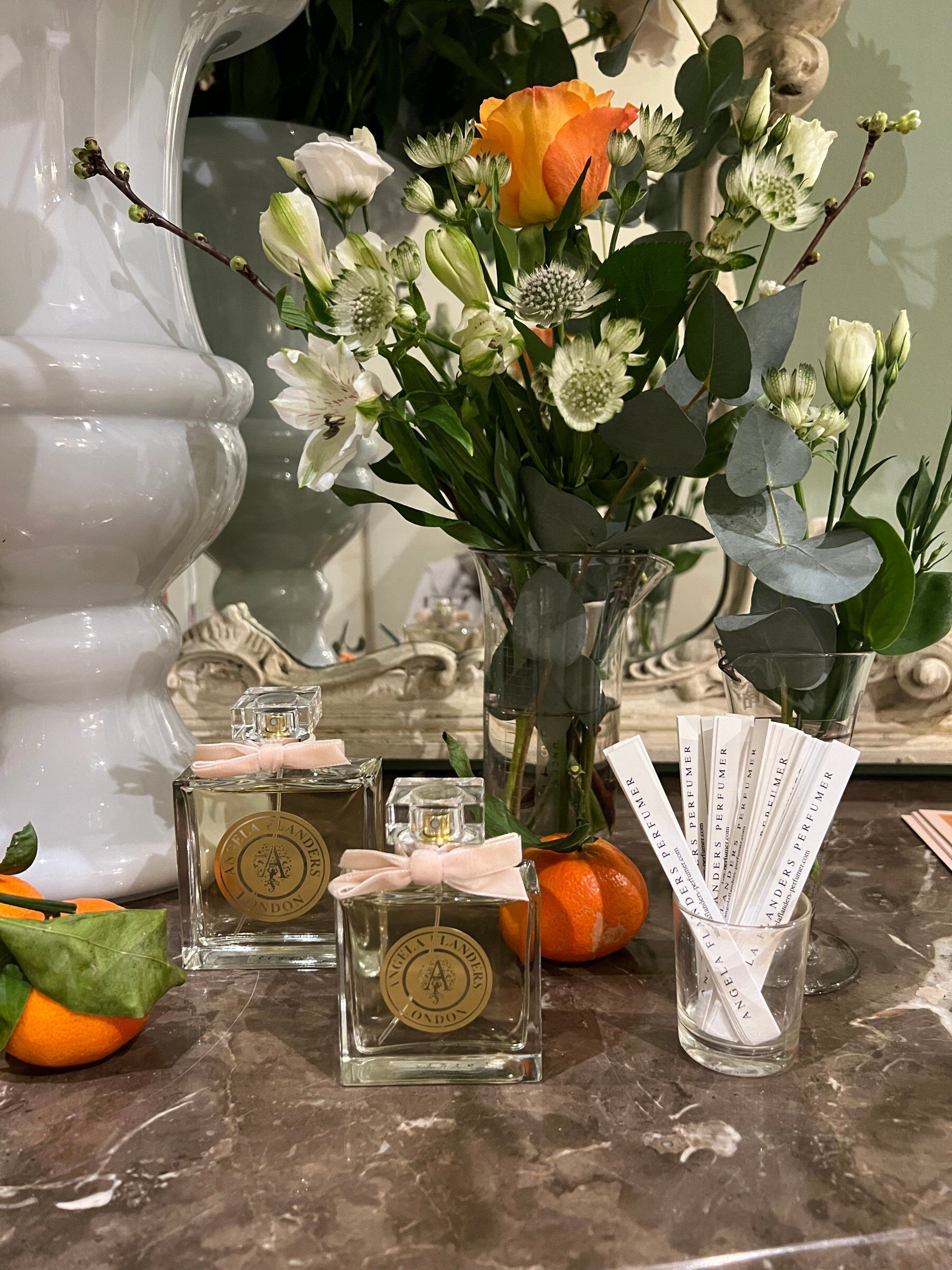 Shantung Dream on a table in the Angela Flanders store