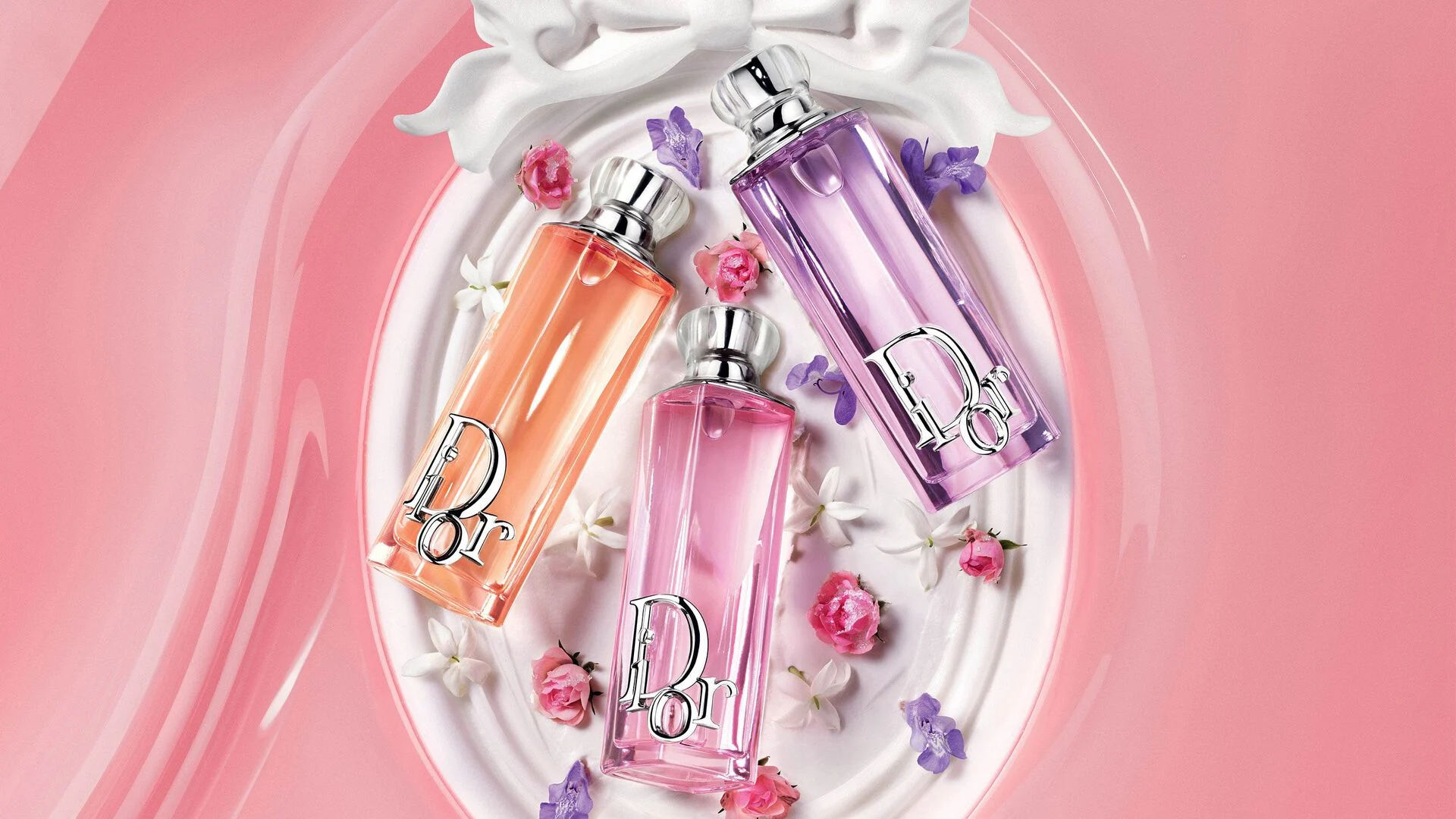 Parfémy DIOR ADDICT GLOW: Rosy Glow, Purple Glow a Peachy Glow