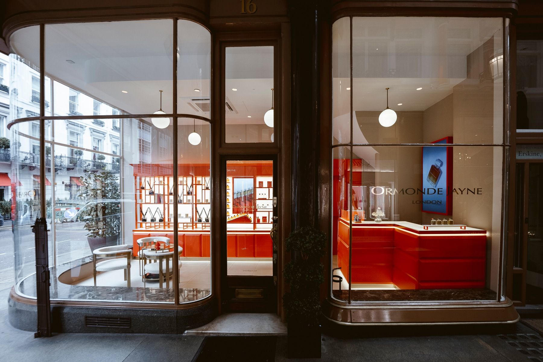 Side view of the new Ormonde Jayne store