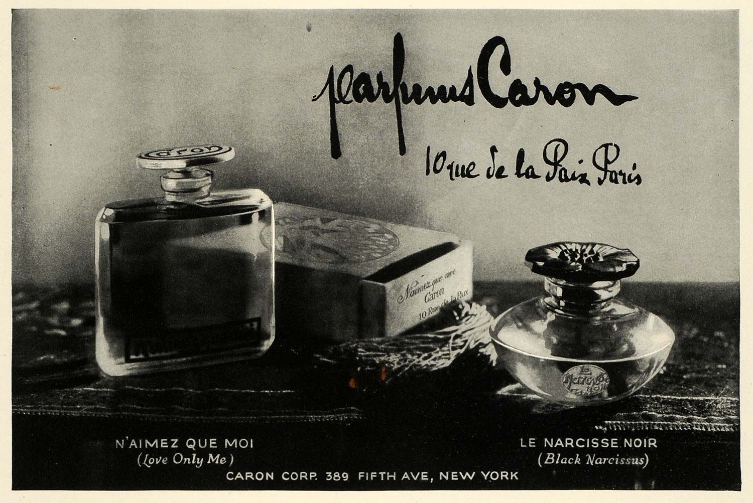 parfums Caron old retro ad