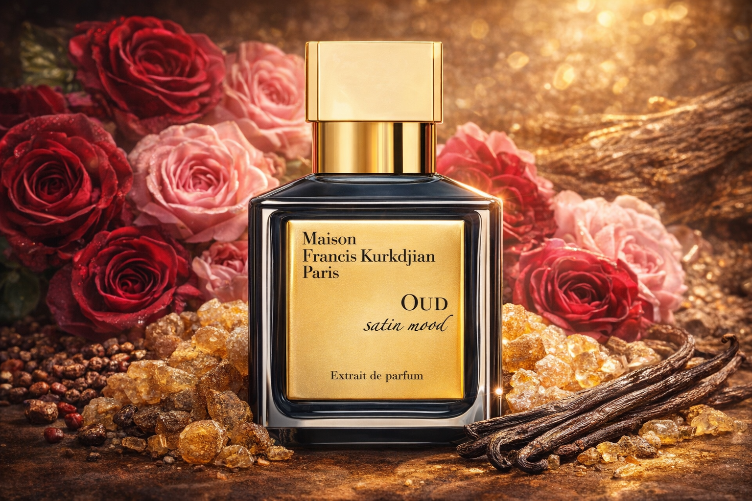 Satén, hedvábí a ryzí zlato: kolekce Oud od Maison Francis Kurkdjian