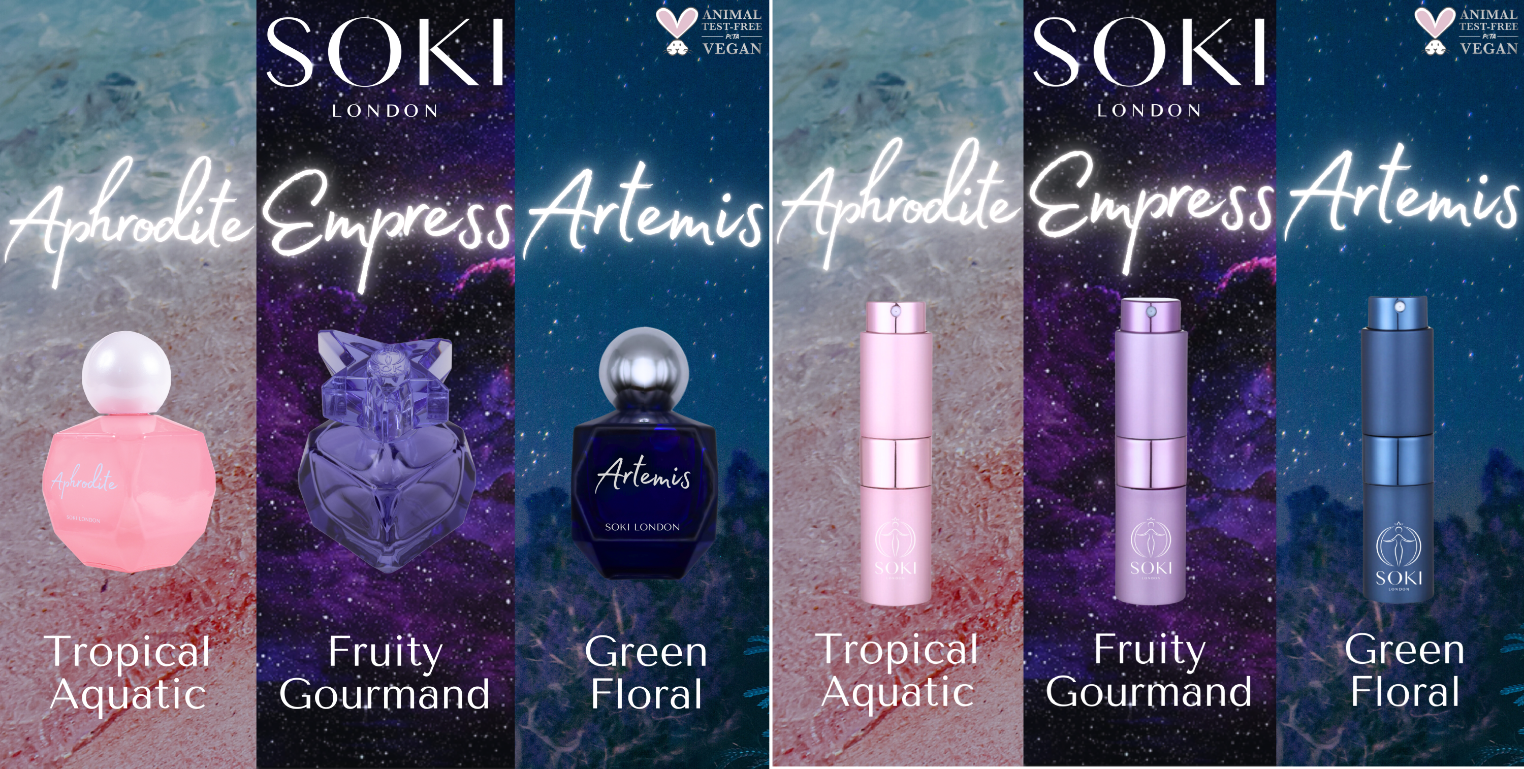 Soki London perfume all three