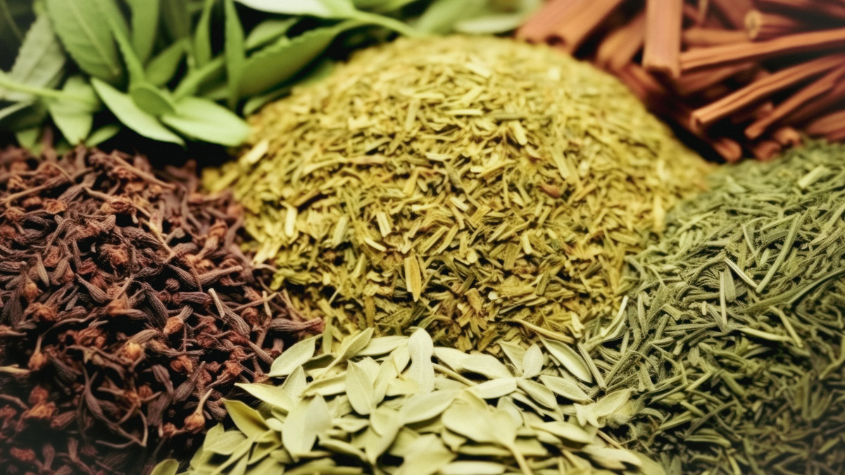 various types of tea leaves