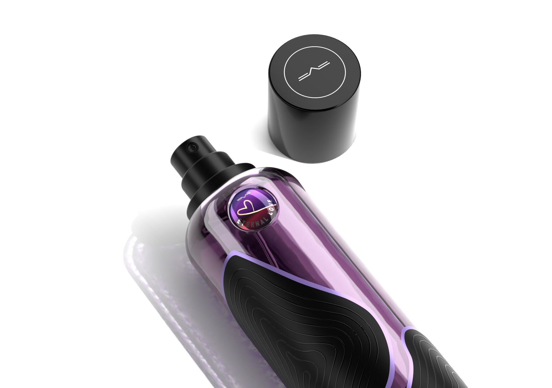 Close up of the sprayer and cap of Eternal Love by MINT