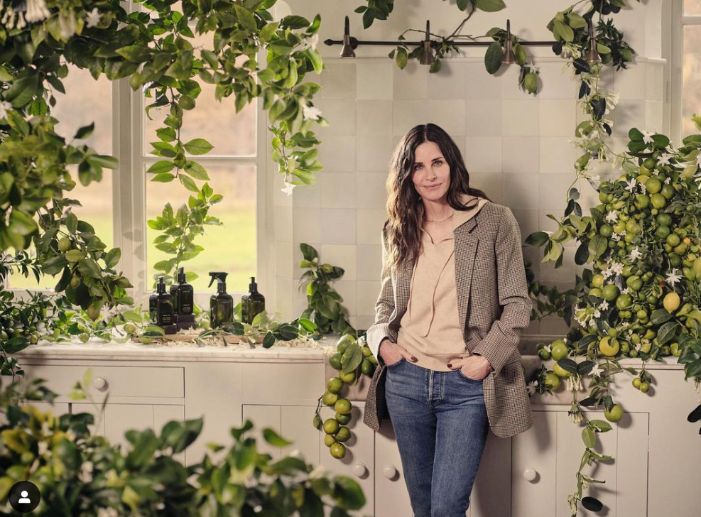 Courtney Cox in ad image for Homecourt