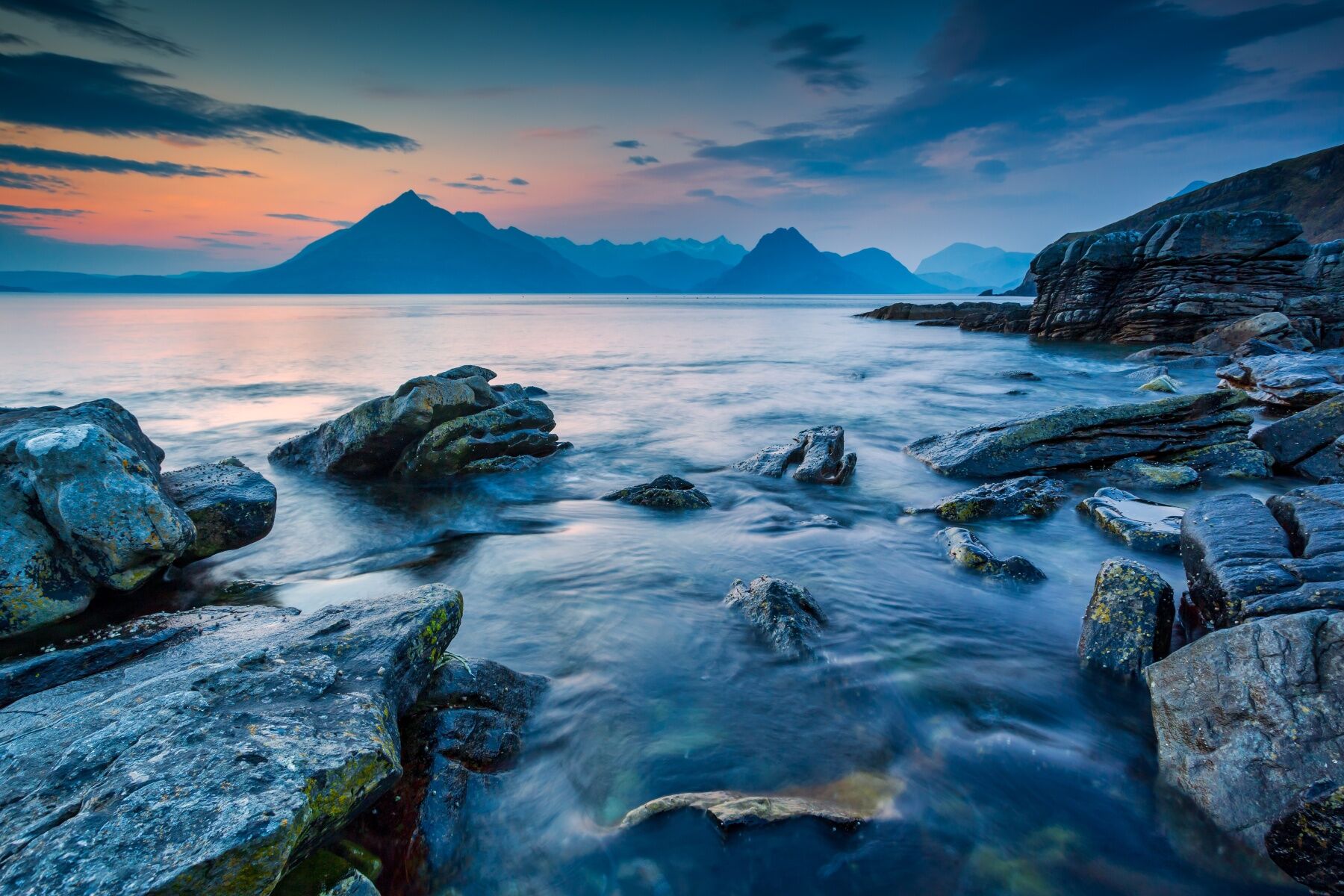 A Scottish beach at sunset