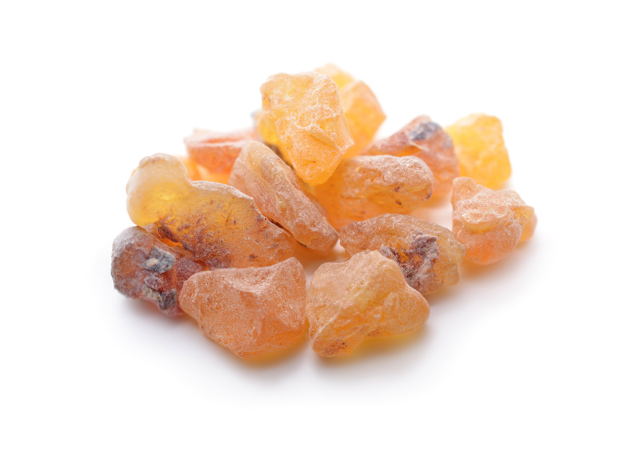Small particles of myrrh resin.