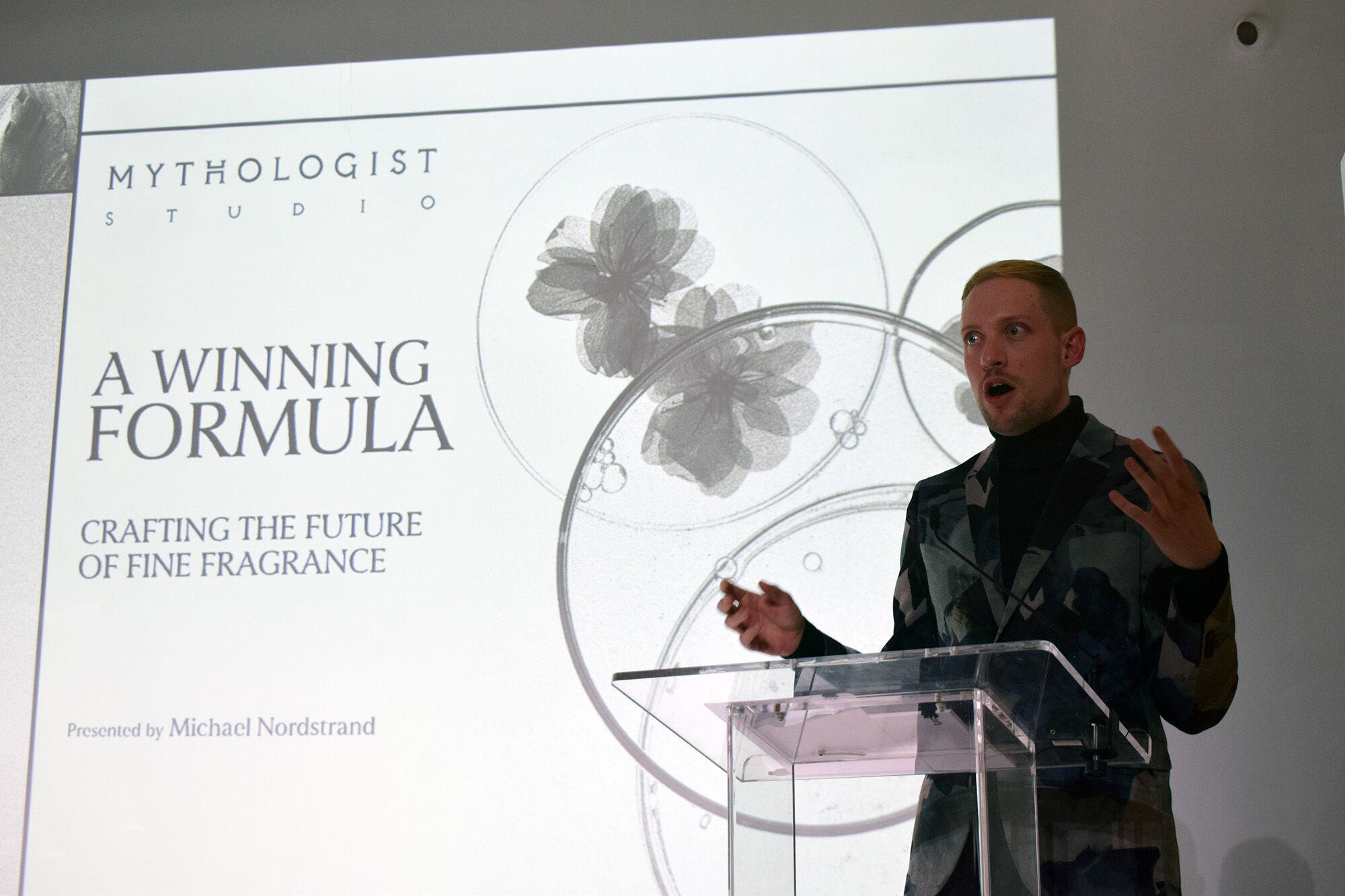 Michael Nordstrand presenting slides