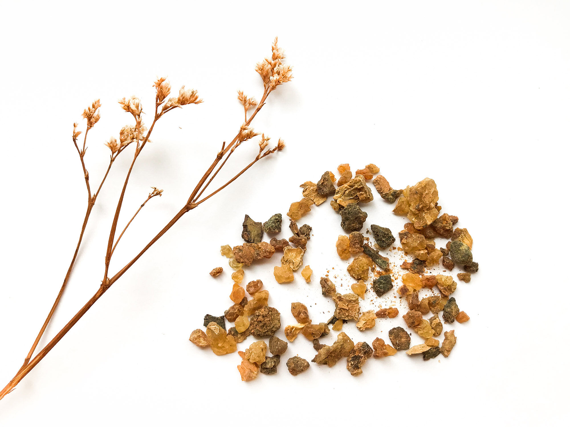 Myrrh and leaves.