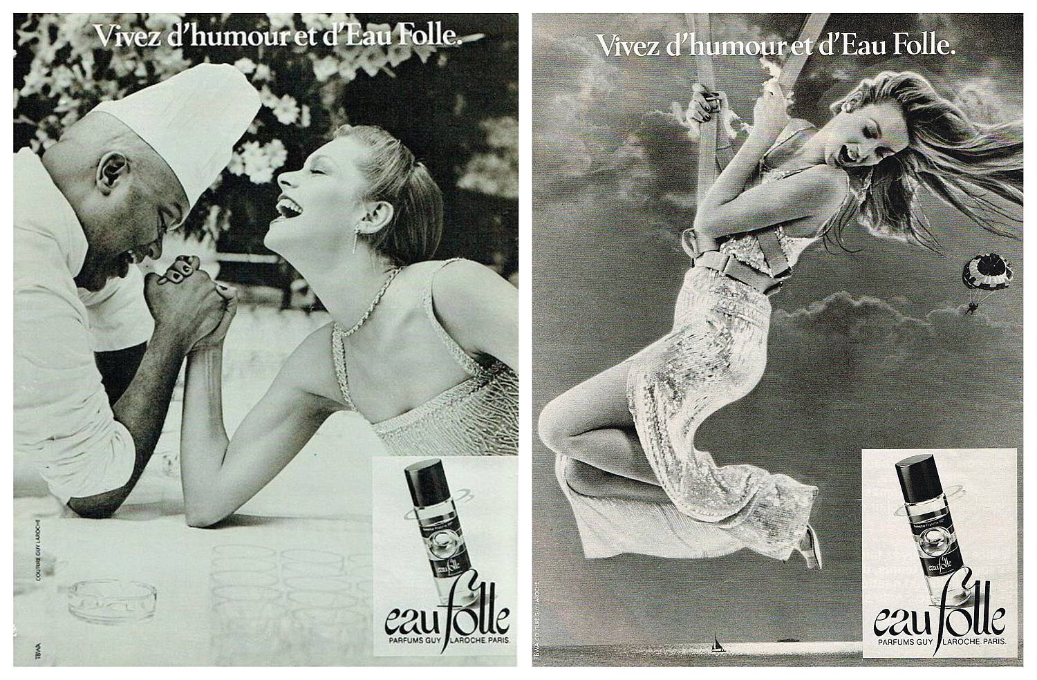 eau folle guy laroche posters 1978