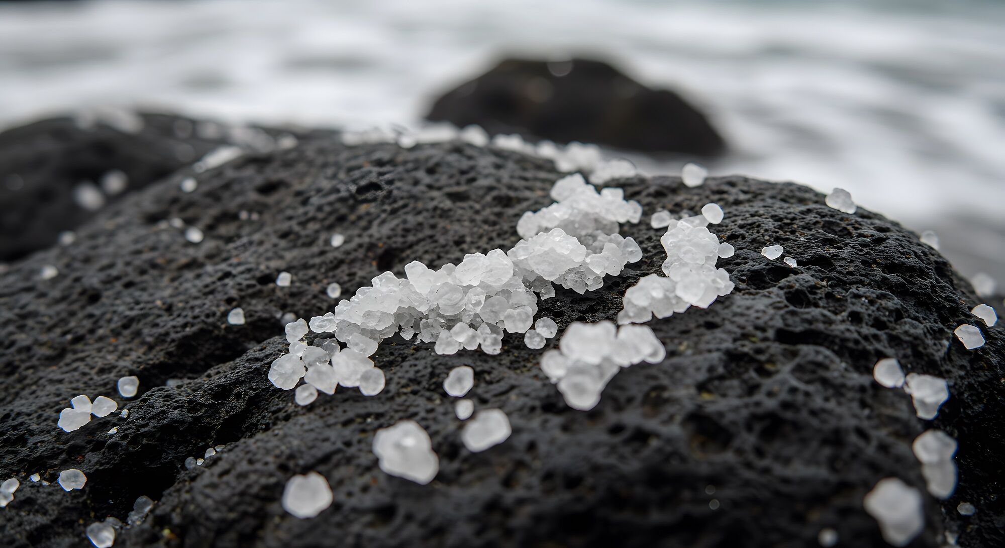 salt on rocks