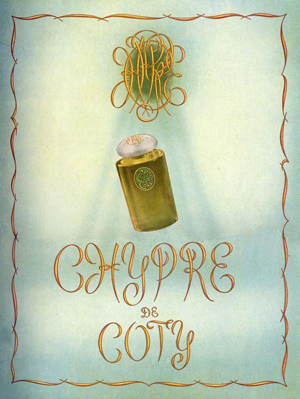 Chypre Coty perfume - a fragrance for women 1917