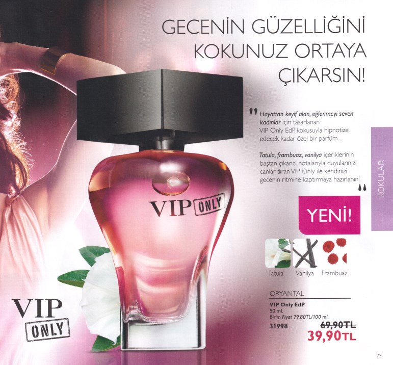 VIP Only Oriflame perfume - a new fragrance for women 2015