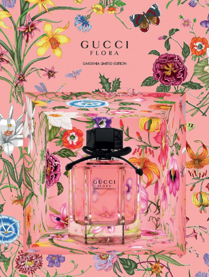 Kết quả hình ảnh cho Gucci Flora Gorgeous Gardenia Limited Edition Poster