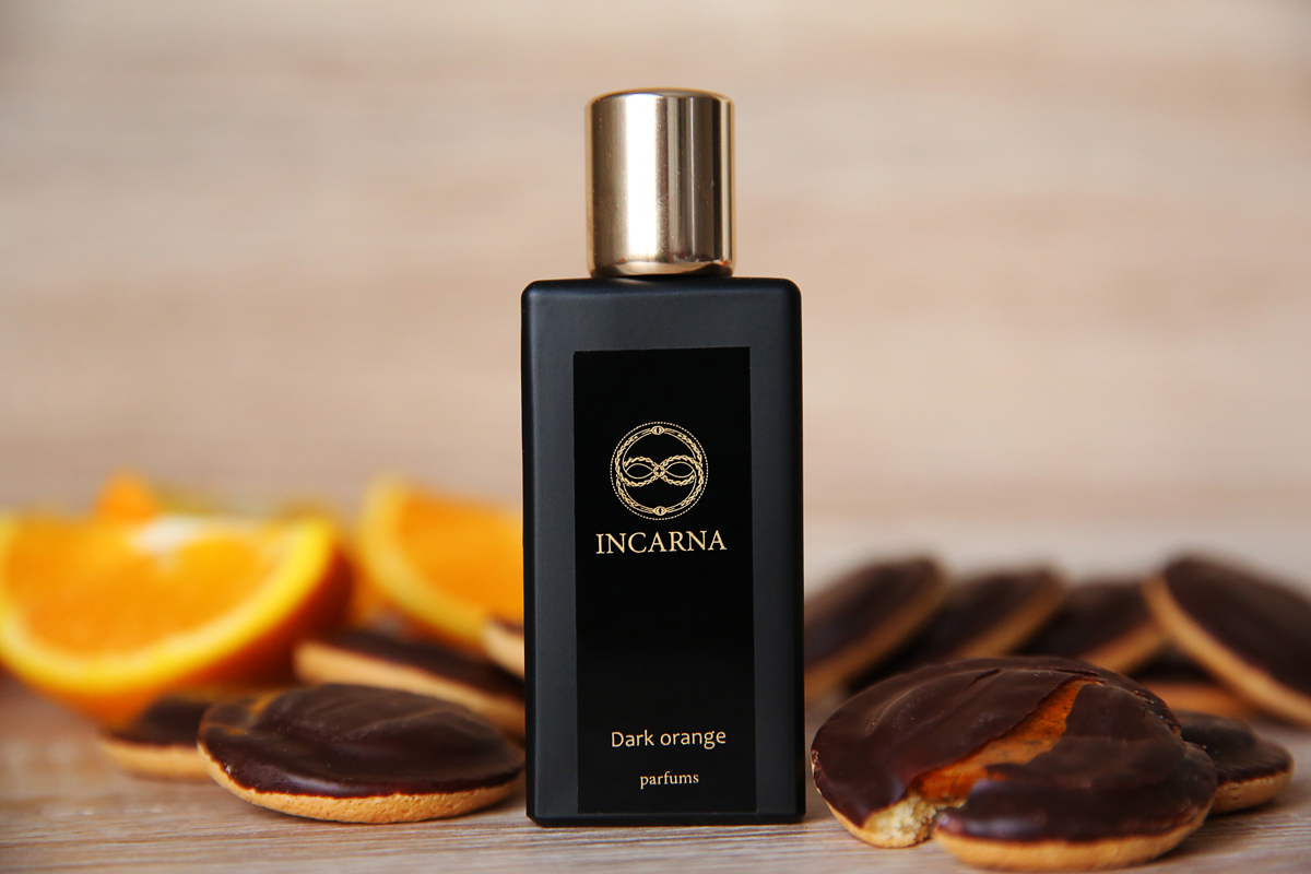 Dark orange Incarna parfums perfume a new fragrance for women and men 2017