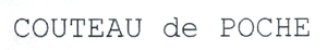Couteau de Poche Logo