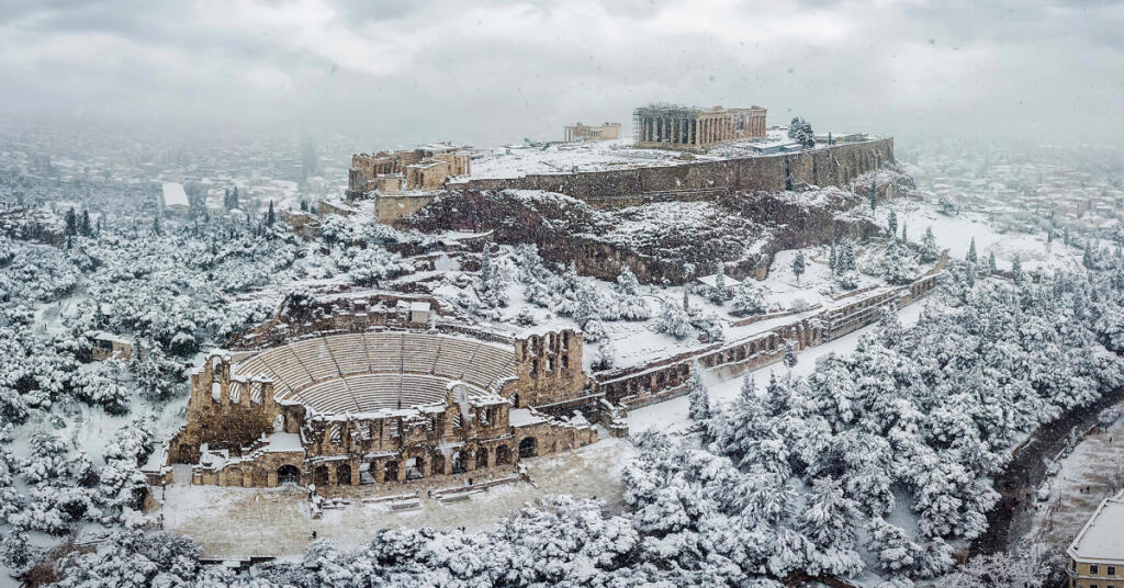 Sníh v Řecku