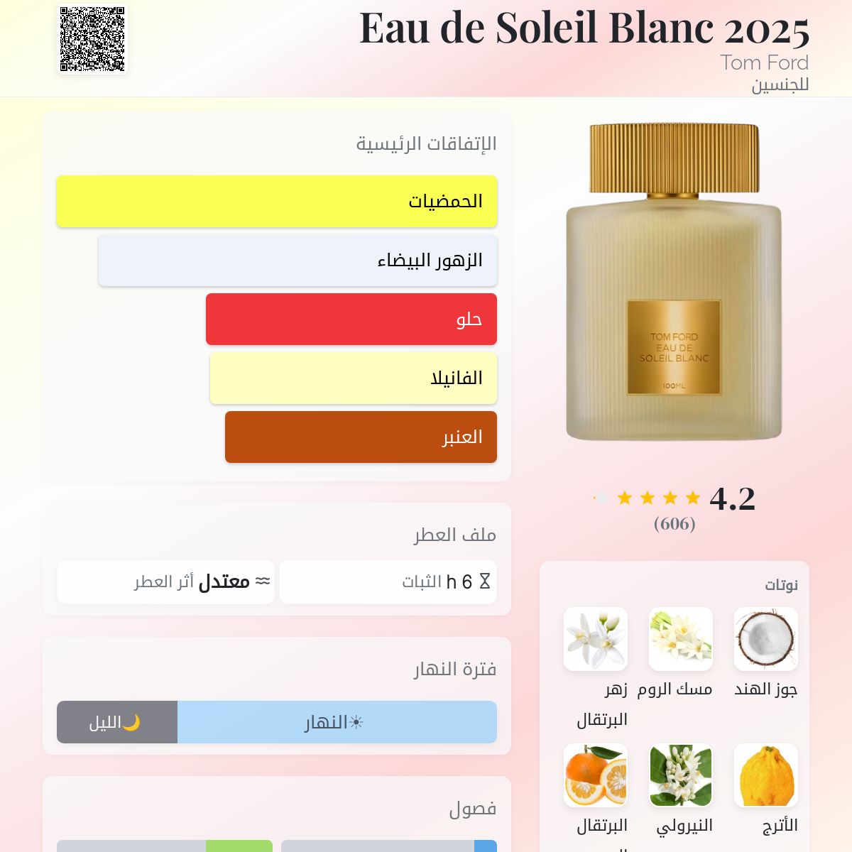 COCO CHANEL Eau de Parfum 3.4FL OZ・100ml Eau de Soleil Blanc 2025 Tom Ford عطر - a جديد fragrance للجنسين 2025