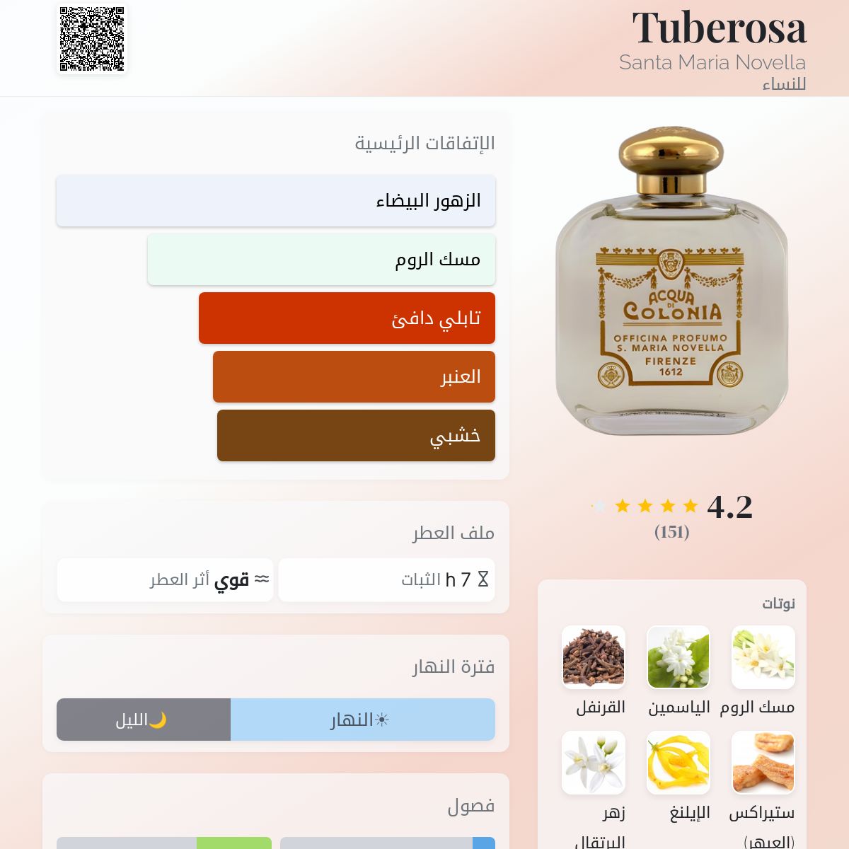 Tuberosa Santa Maria Novella عطر - a fragrance للنساء 1939