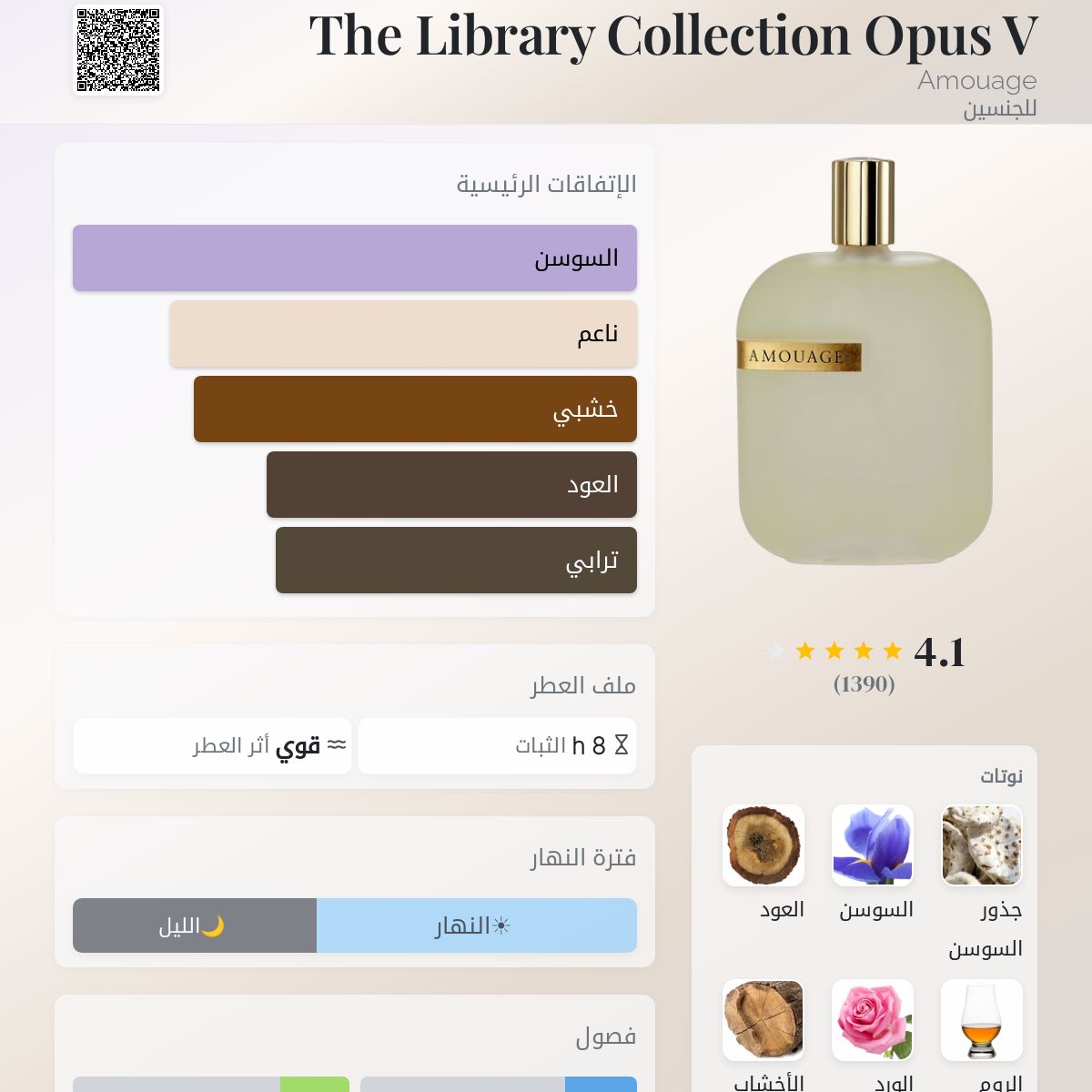 The Library Collection Opus V Amouage عطر - a fragrance للجنسين 2011