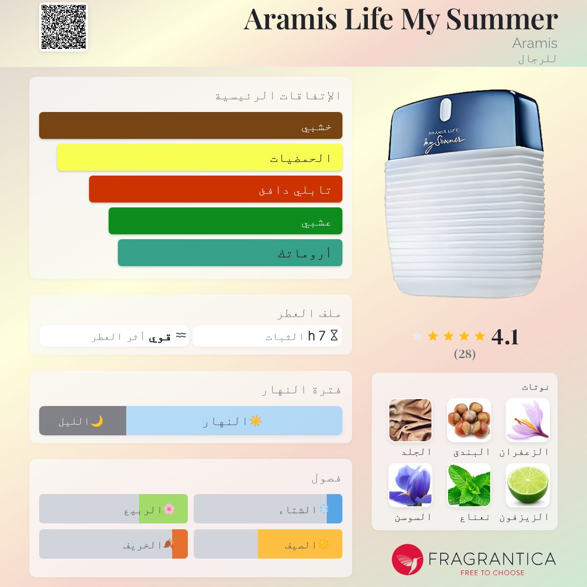 Aramis Life My Summer Aramis ماء كولونيا a fragrance للرجال 2003