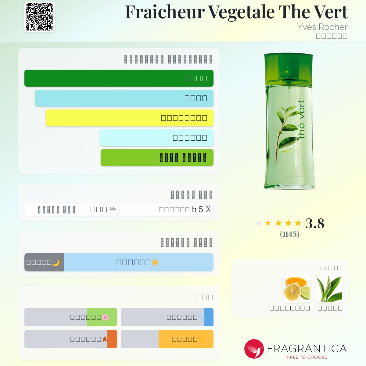 Fraicheur Vegetale The Vert Yves Rocher عطر a fragrance للنساء 2003