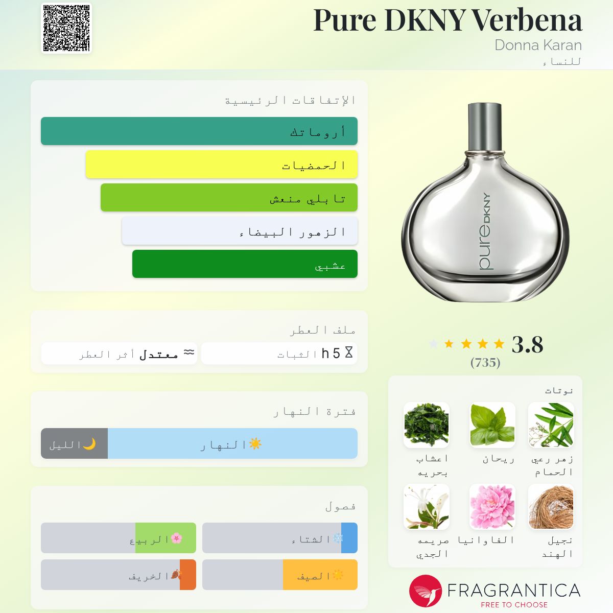Pure DKNY Verbena Donna Karan عطر a fragrance للنساء 2011
