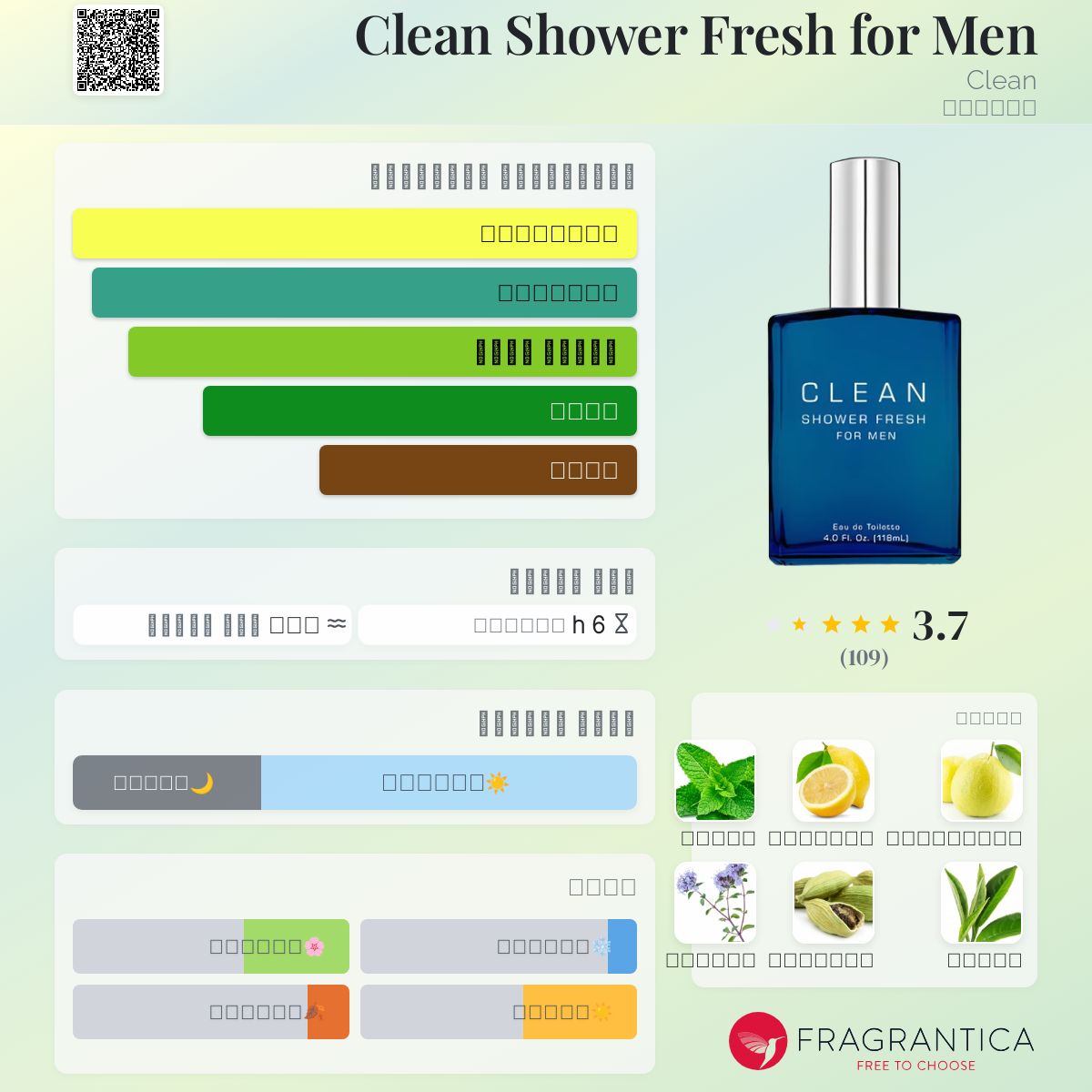 Clean Shower Fresh for Men Clean ماء كولونيا a fragrance للرجال