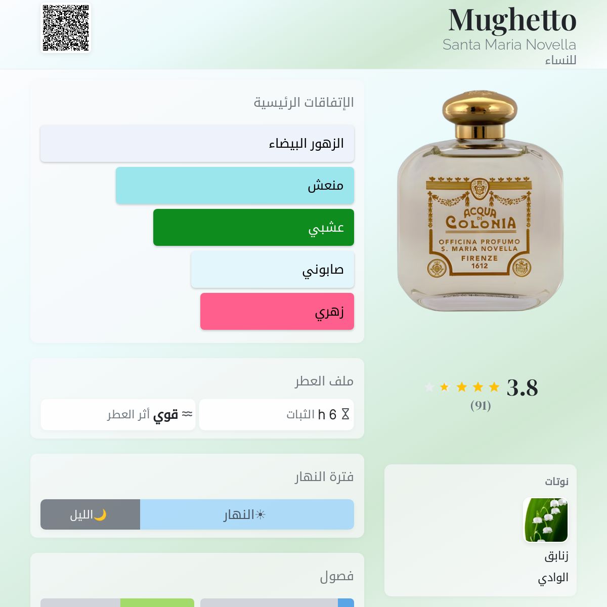 Santa Maria Novella MUGHETTO 100ml a Mughetto by Santa Maria