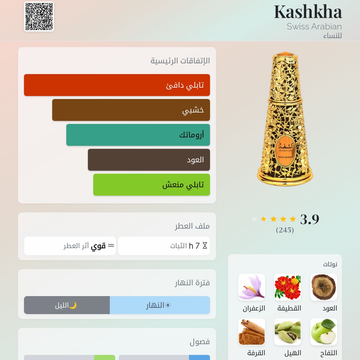 Kashkha Swiss Arabian عطر - a fragrance للنساء
