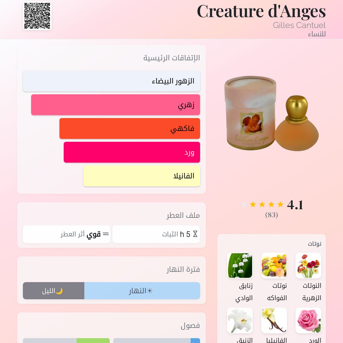 Creature d'Anges Gilles Cantuel عطر - a fragrance للنساء 1997