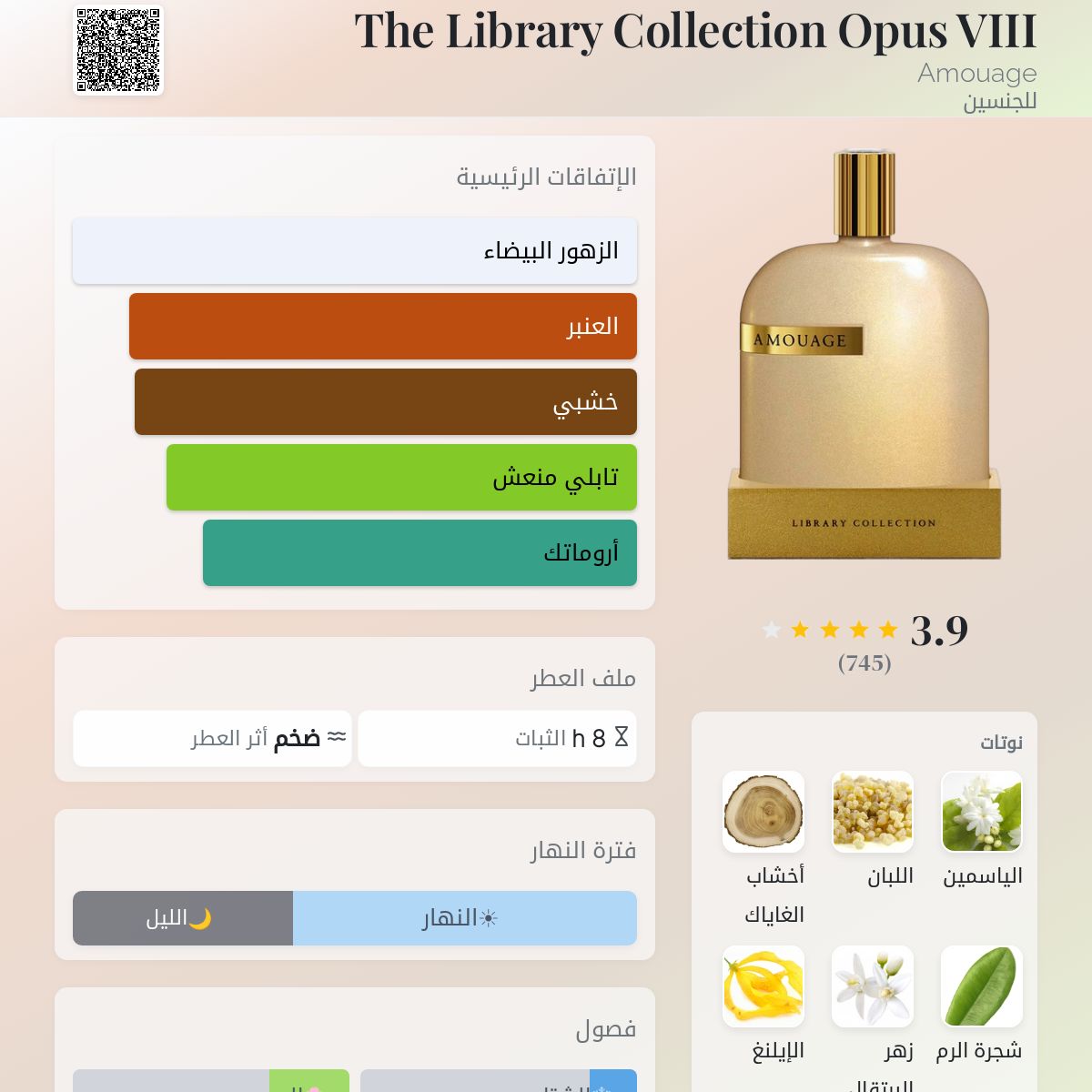 The Library Collection Opus VIII Amouage عطر - a fragrance للجنسين 