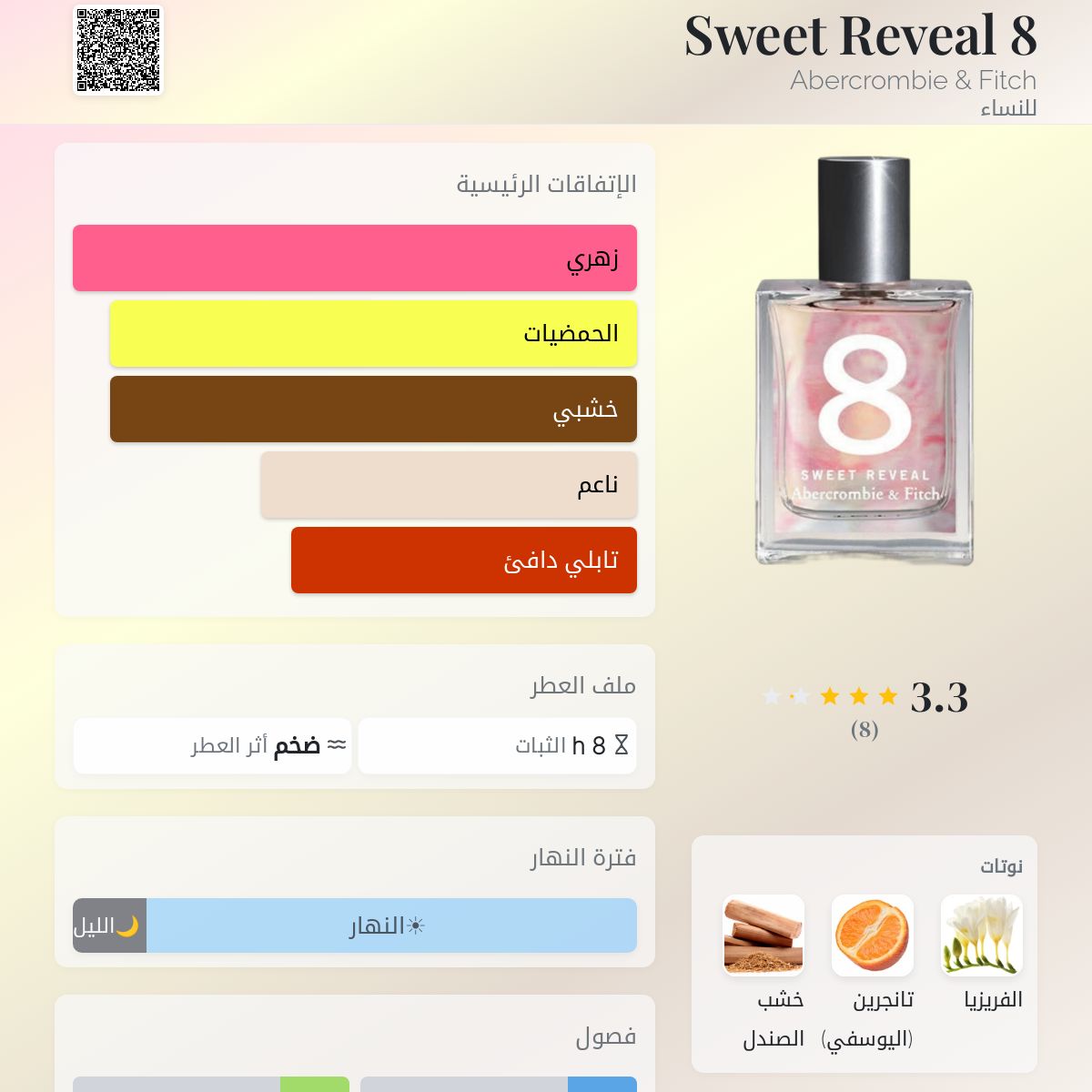 8 Sweet Reveal Abercrombie & Fitch عطر - a fragrance للنساء 2014