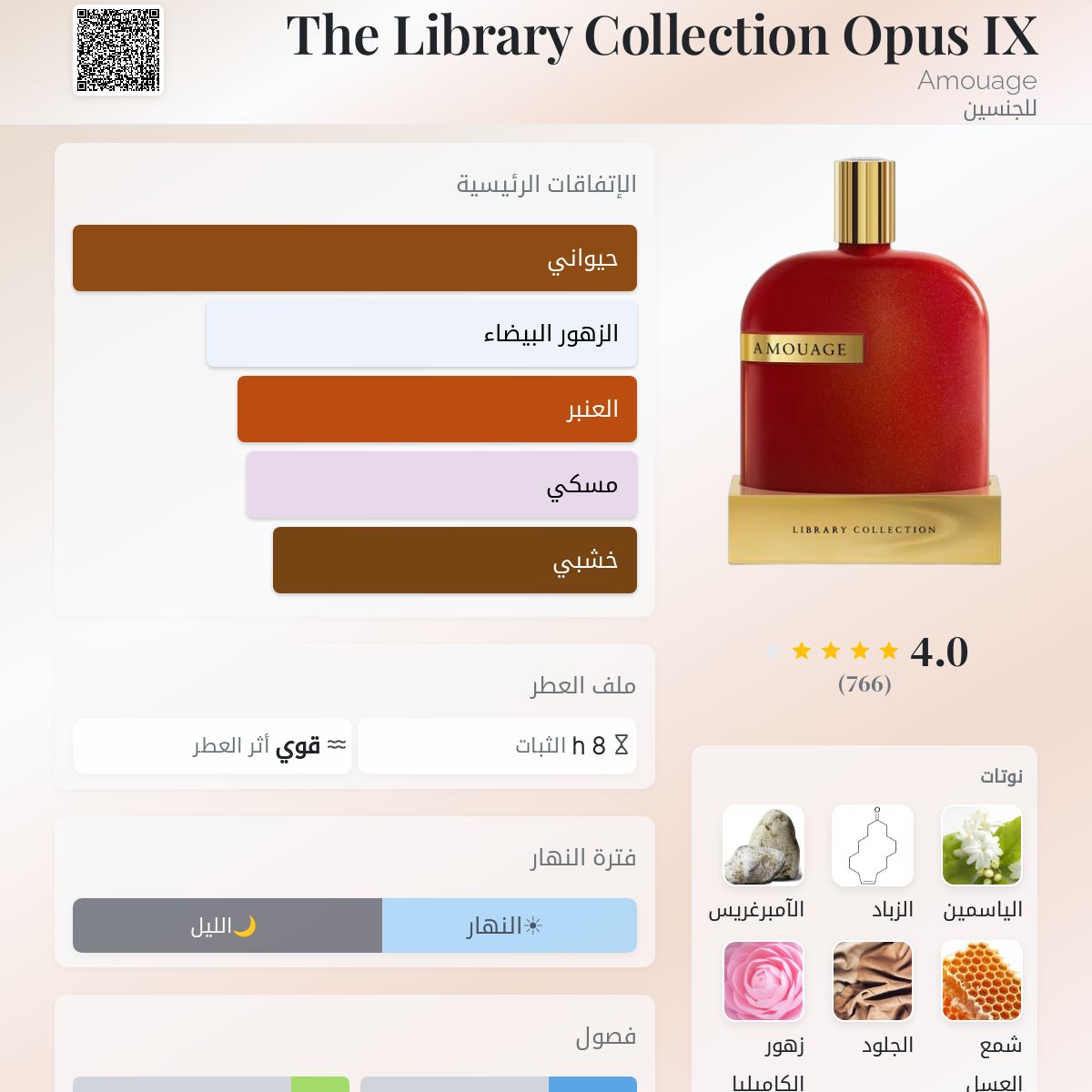 The Library Collection Opus IX Amouage عطر - a fragrance للجنسين 2015