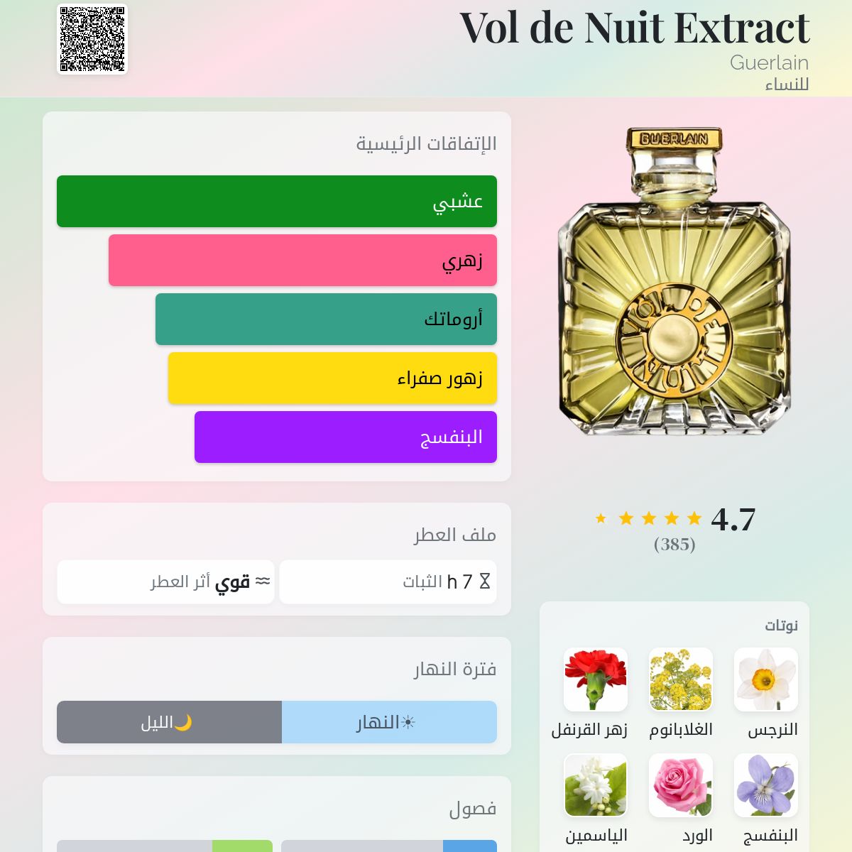 Vol de Nuit Extract Guerlain عطر - a fragrance للنساء 1933