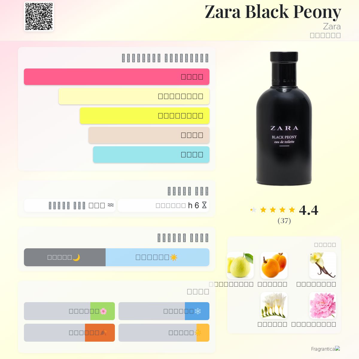 Zara Black Peony Zara عطر a fragrance للنساء 2016