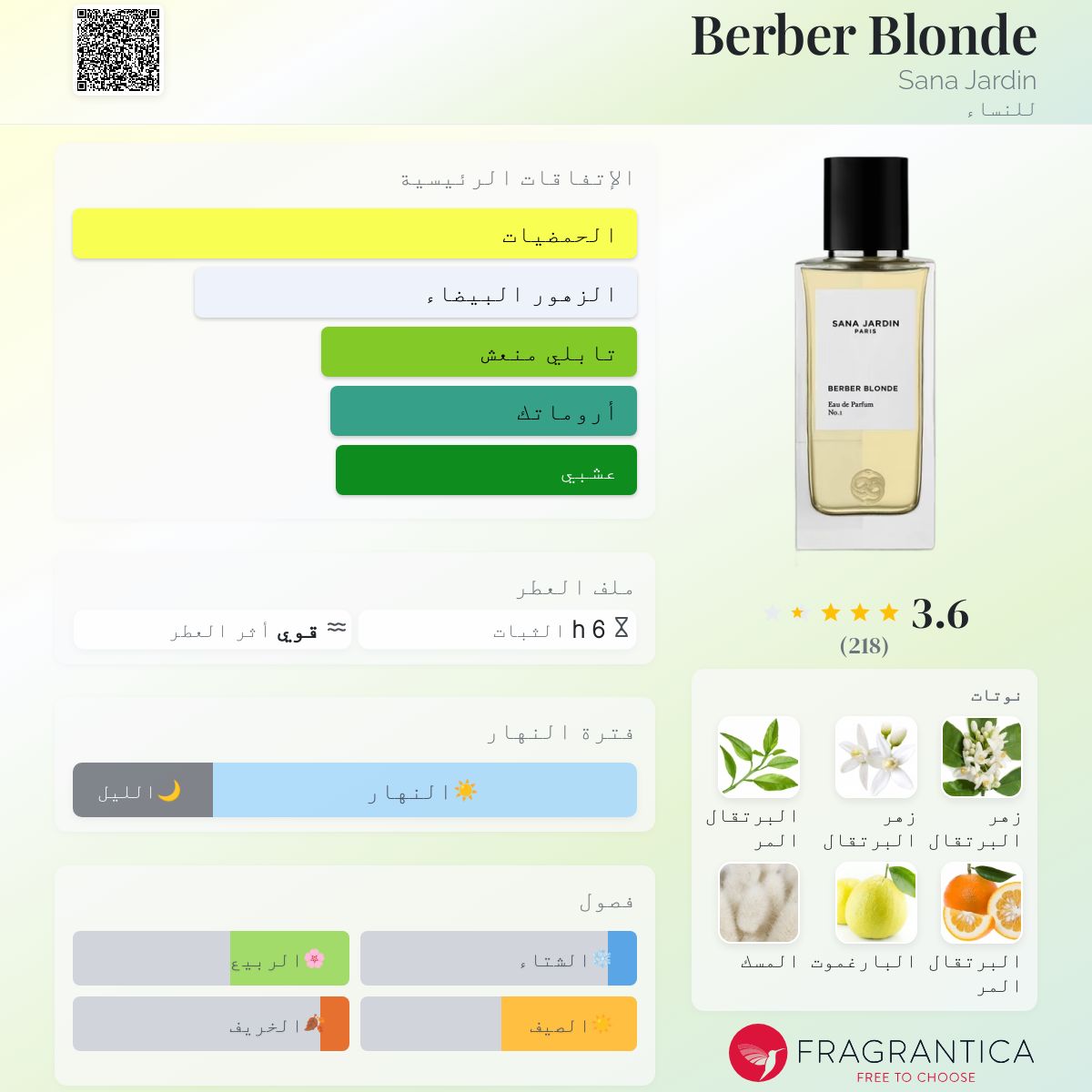 Berber Blonde Sana Jardin عطر a fragrance للنساء 2017