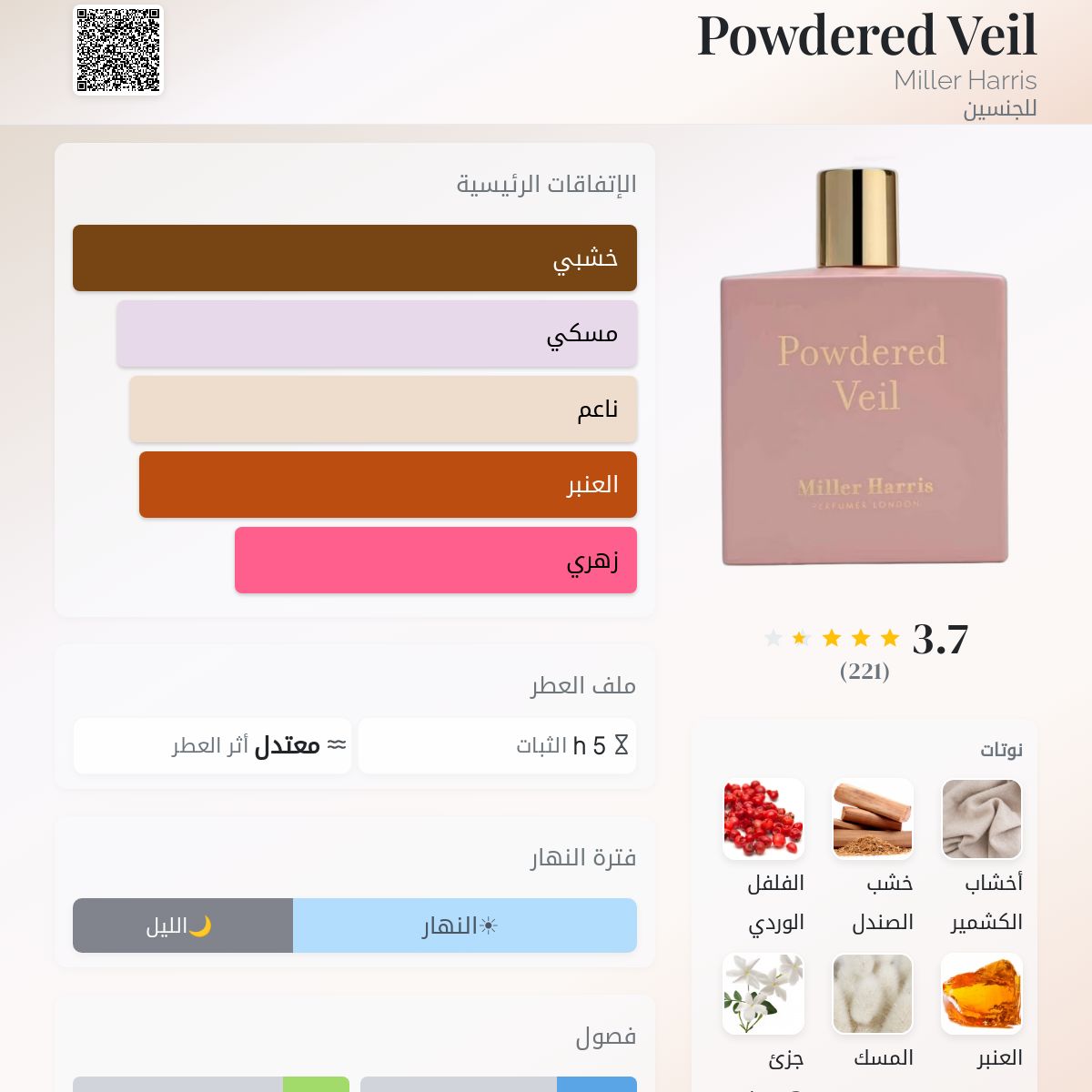 Powdered Veil Miller Harris عطر - a fragrance للجنسين 2018
