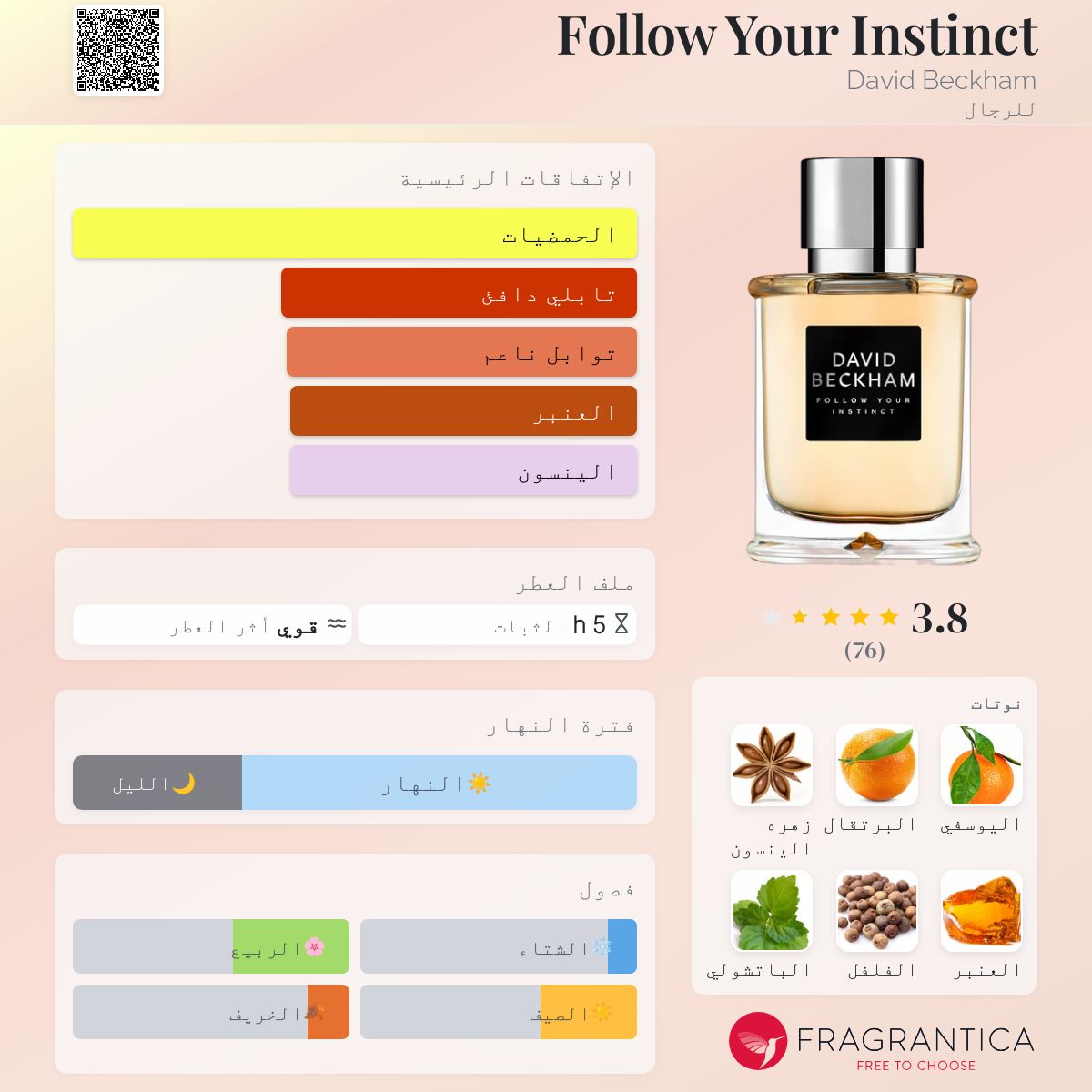 Follow Your Instinct David Beckham ماء كولونيا a fragrance
