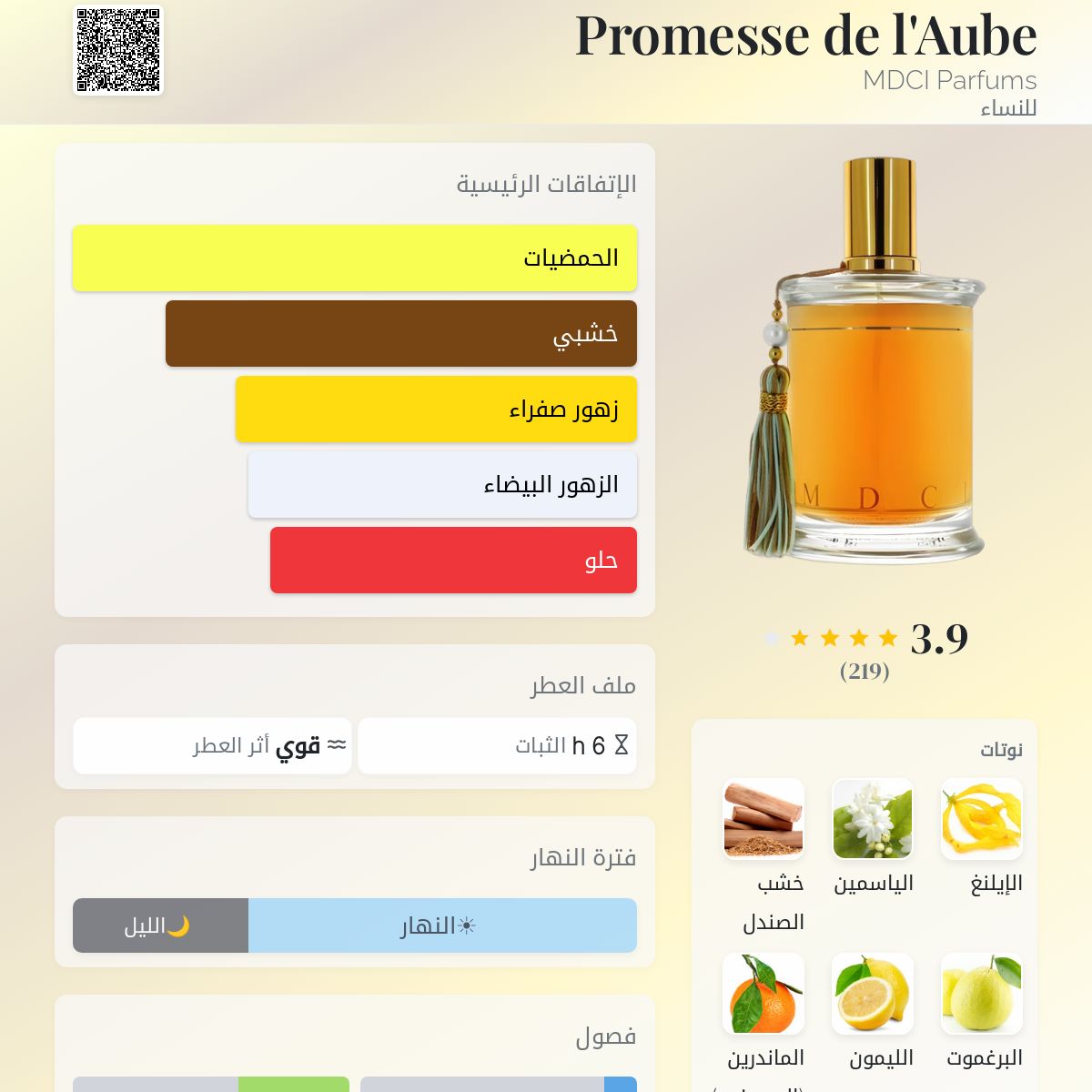 Promesse de l'Aube MDCI Parfums عطر - a fragrance للنساء 2006