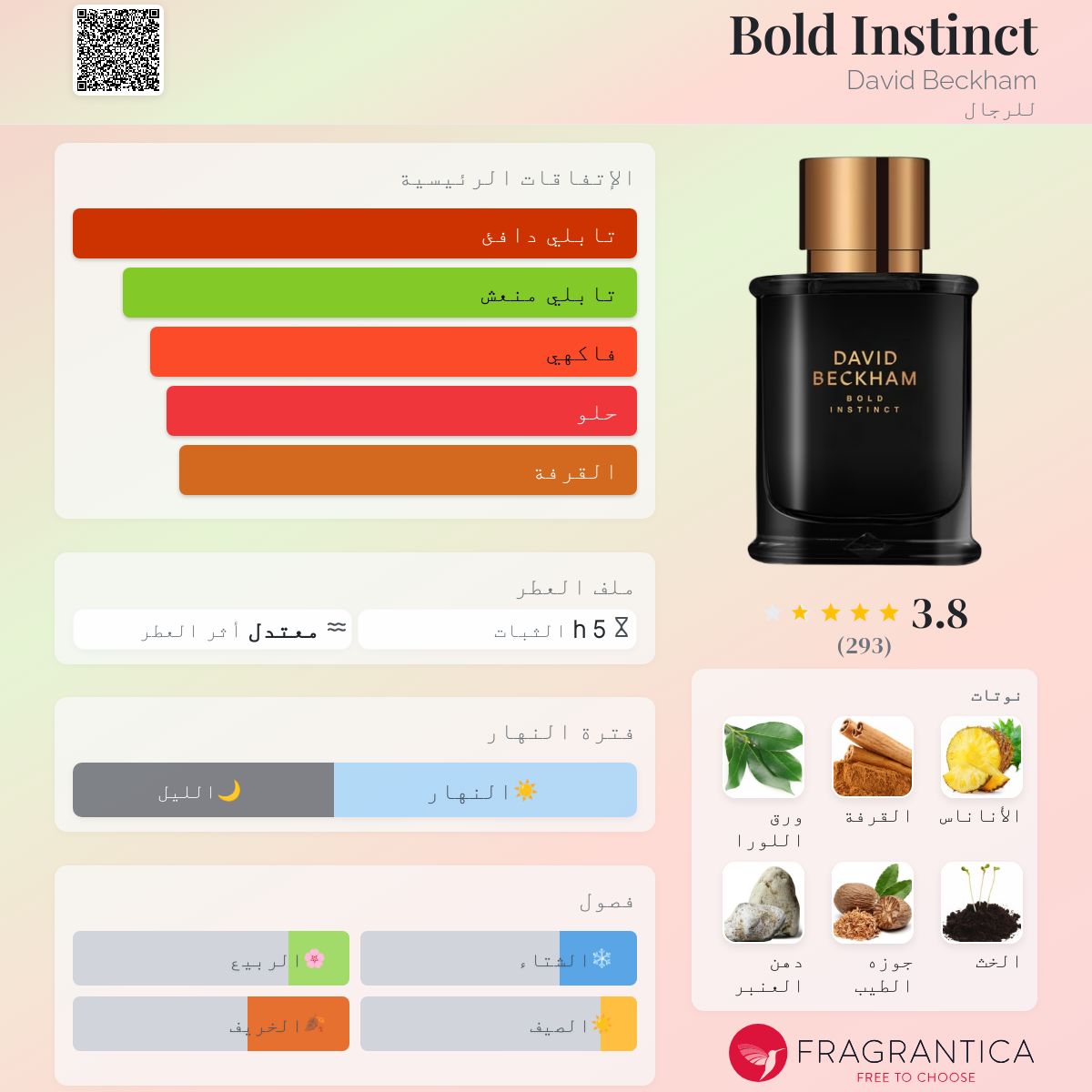 Bold Instinct David Beckham للرجال