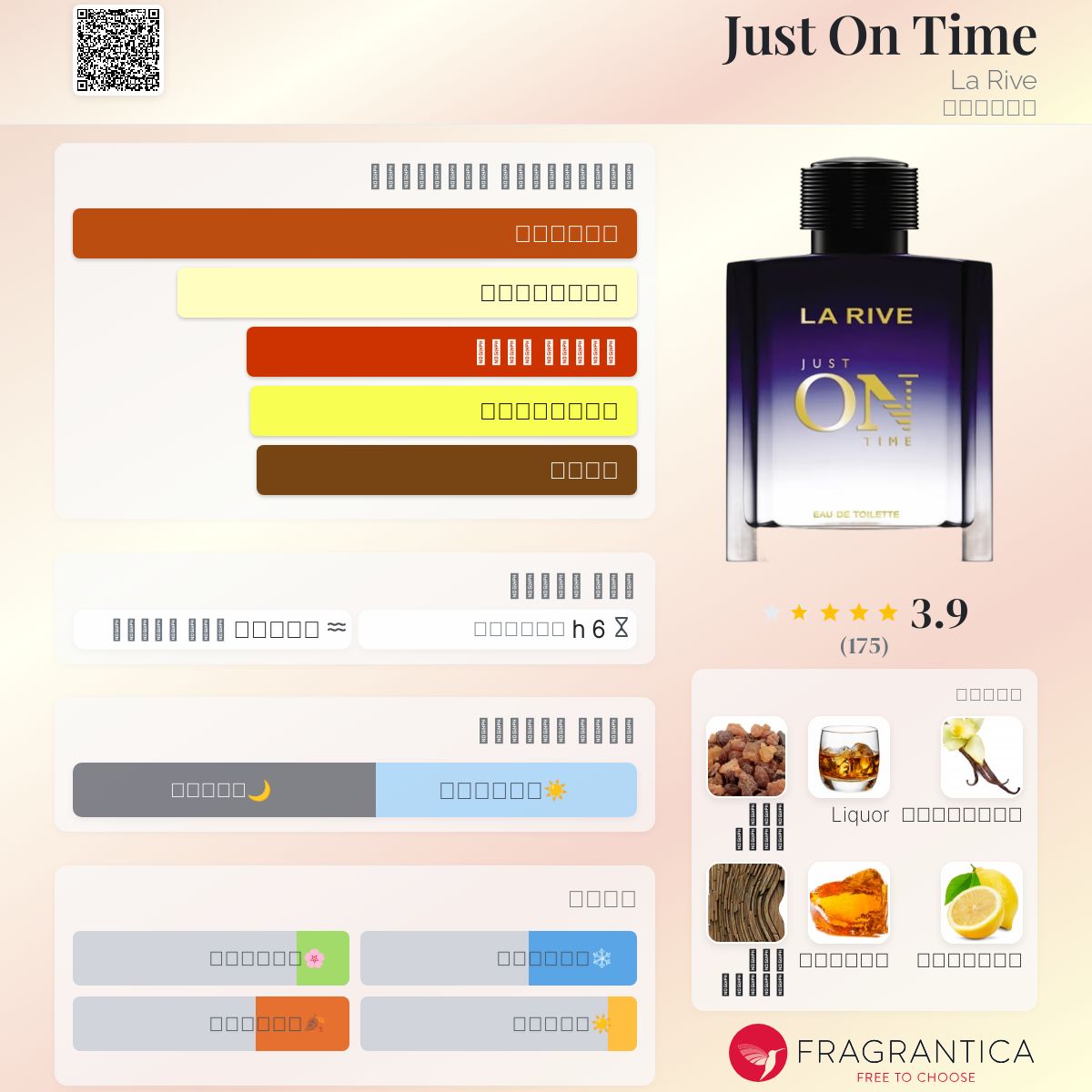 Just On Time La Rive ماء كولونيا a fragrance للرجال 2018