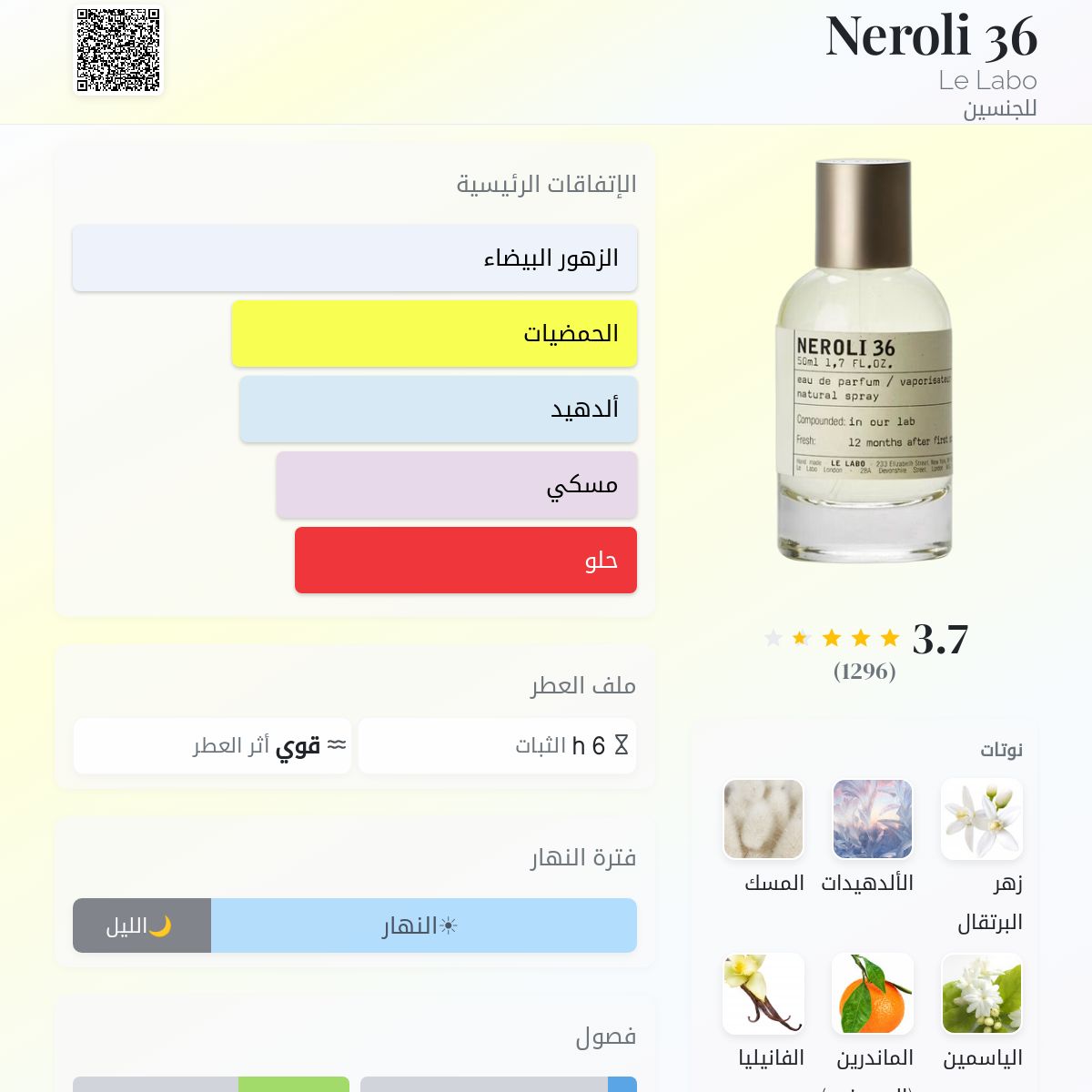Neroli 36 Le Labo عطر - a fragrance للجنسين 2006